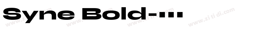 Syne Bold字体转换